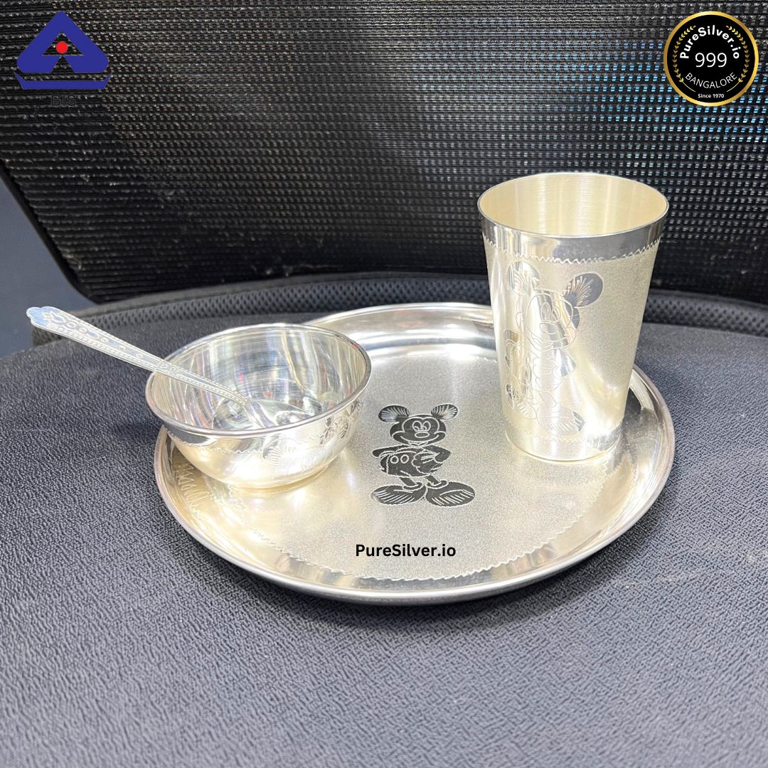 Pure Silver Dinner Set with 925 BIS Hallmark -