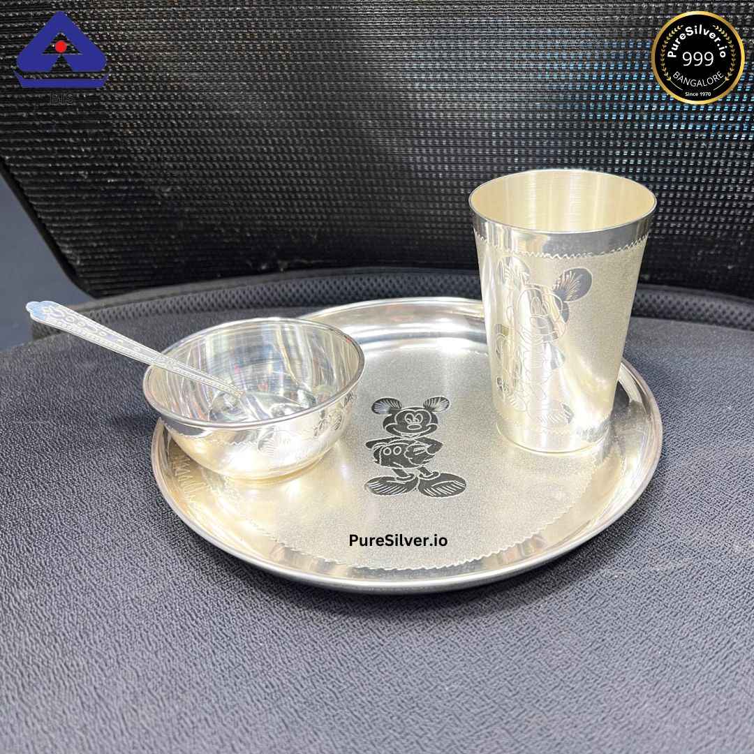Pure Silver Dinner Set with 925 BIS Hallmark, 420 grams, BIS Hallmarked
