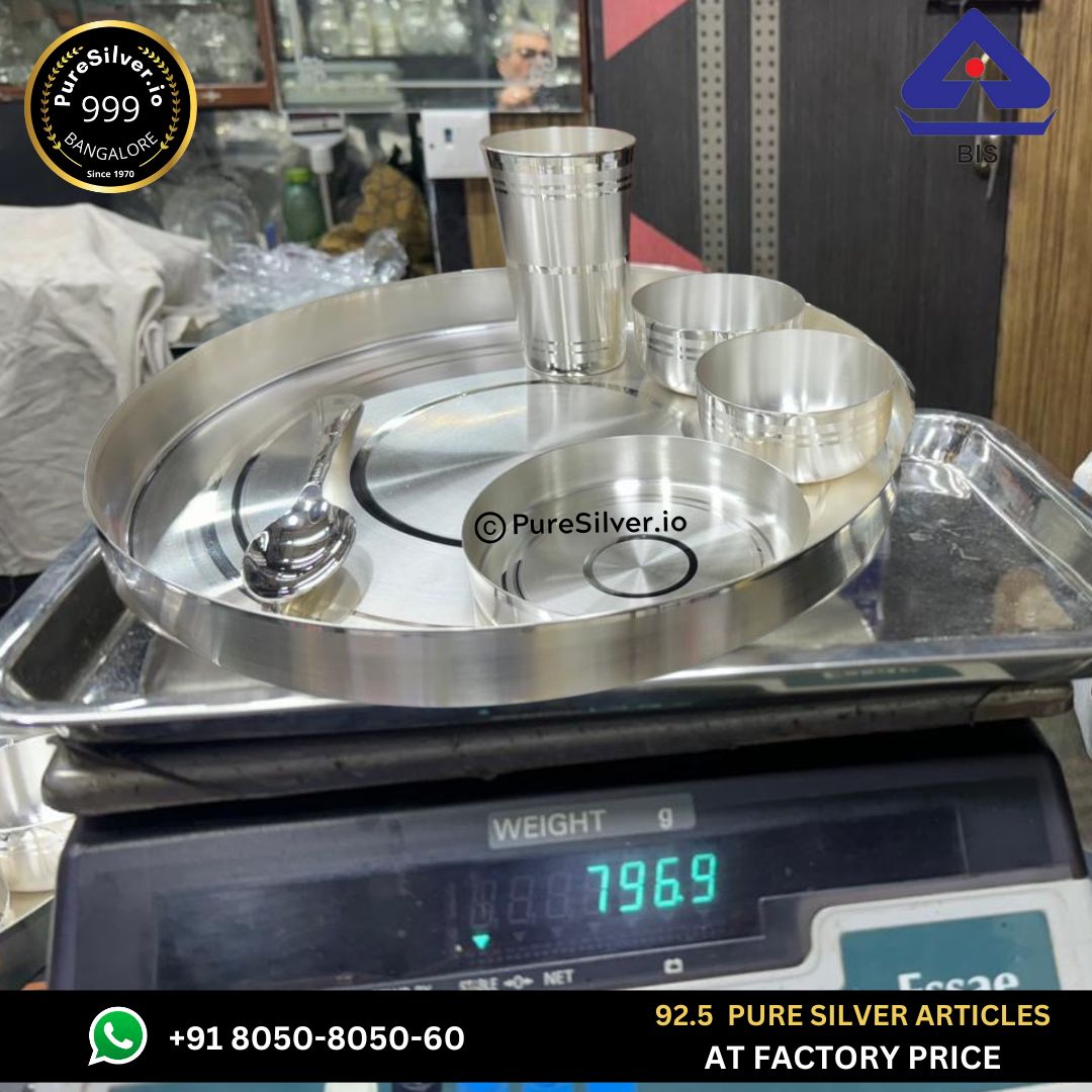 Pure Silver Dinner Set with 925 BIS Hallmark -