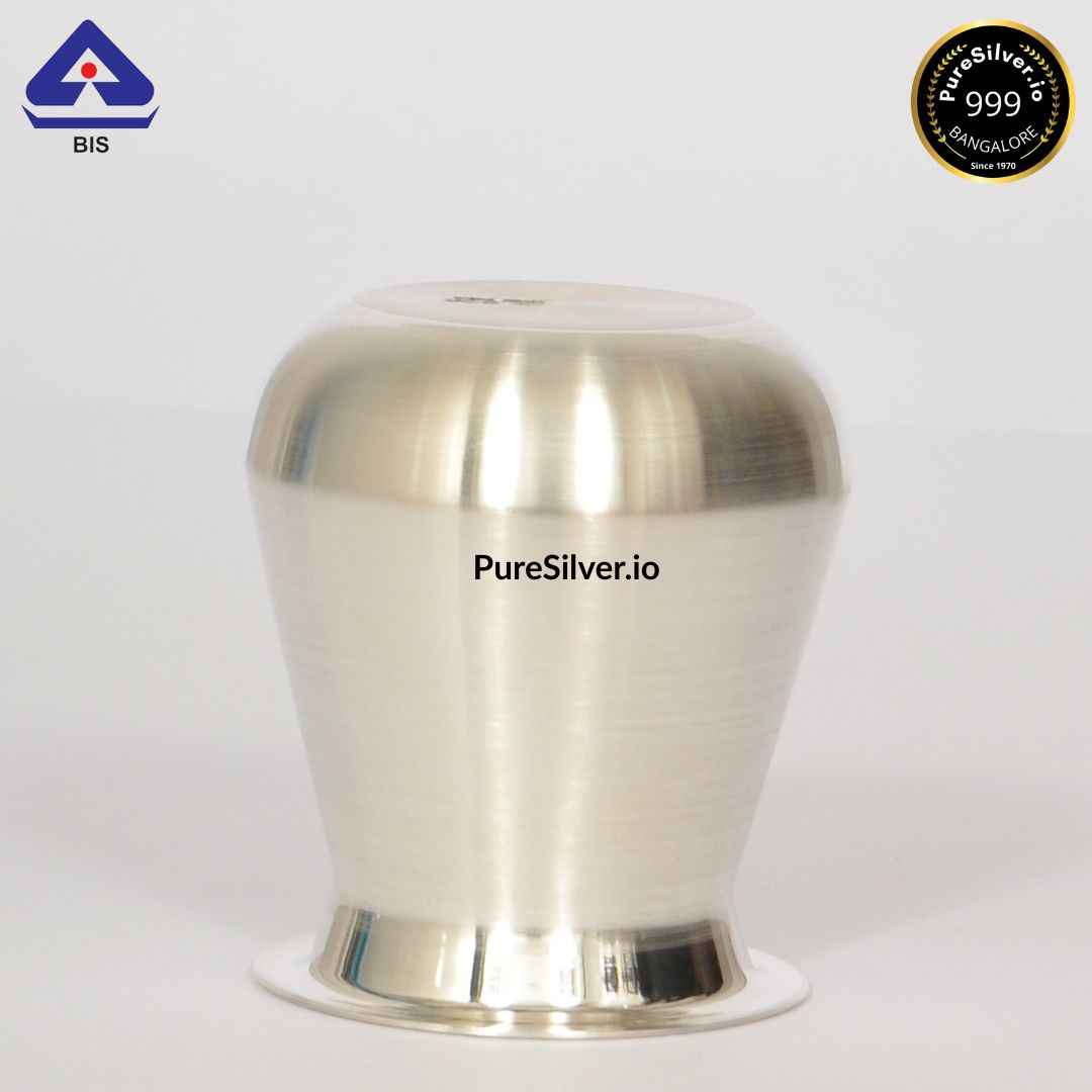 925 Silver Glass - 275 ml, 3.5 inches (~113 grams) MARWADI L PATTERN