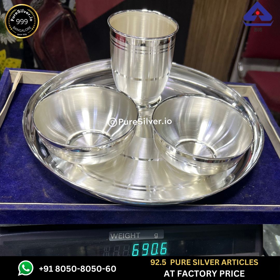 Pure Silver Dinner Set with 925 BIS Hallmark -
