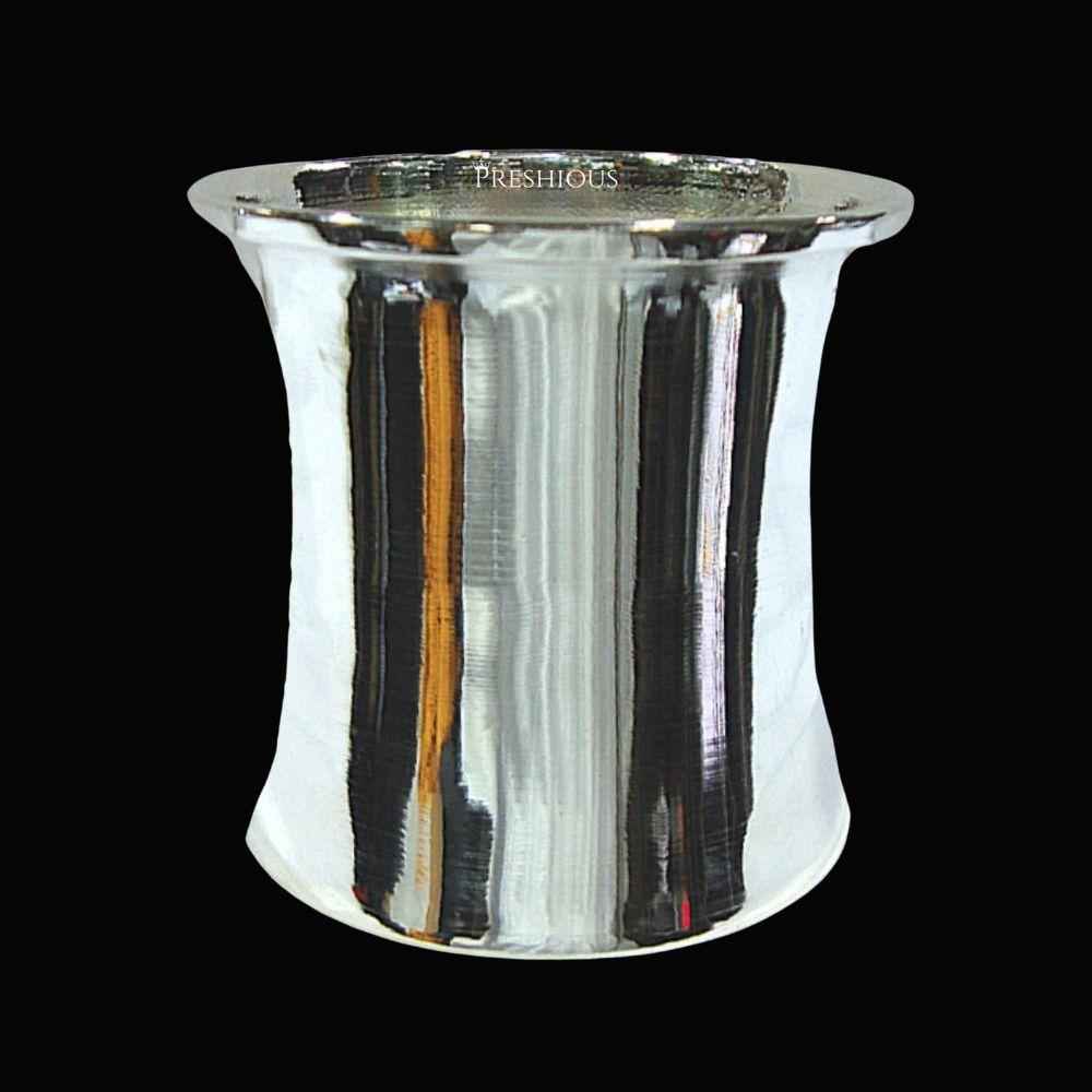 Pure Silver Glass for Pooja Panchapatra Mirror Finished, 60 grams, BIS Hallmarked