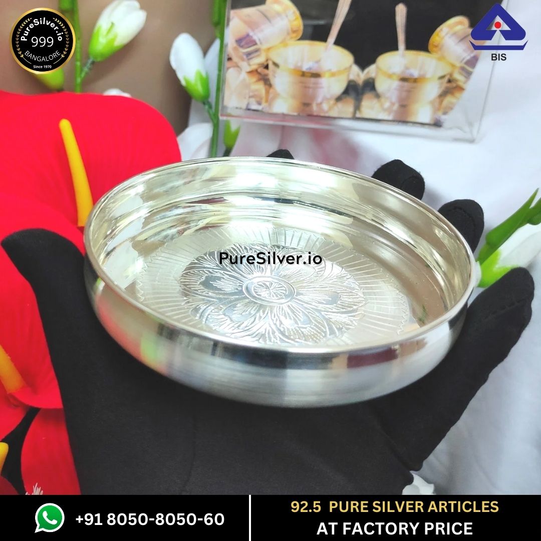 4.25" * 1" small silver plate models ~90 gms - | Custom Orders & Bulk from Silver Factory