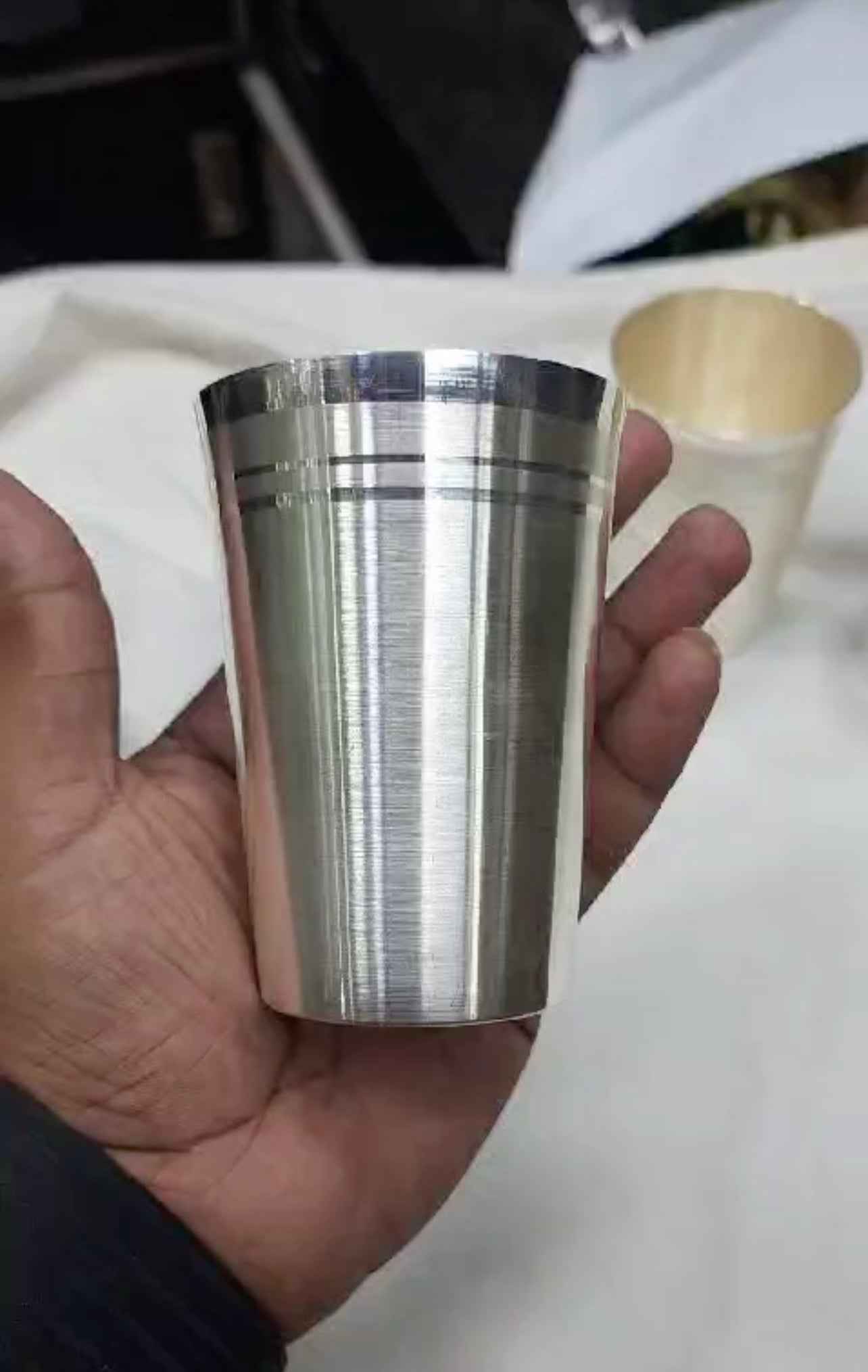 925 Sterling Silver Glass (Marwadi Pattern) , 100 grams, 300 ml, BIS Hallmarked