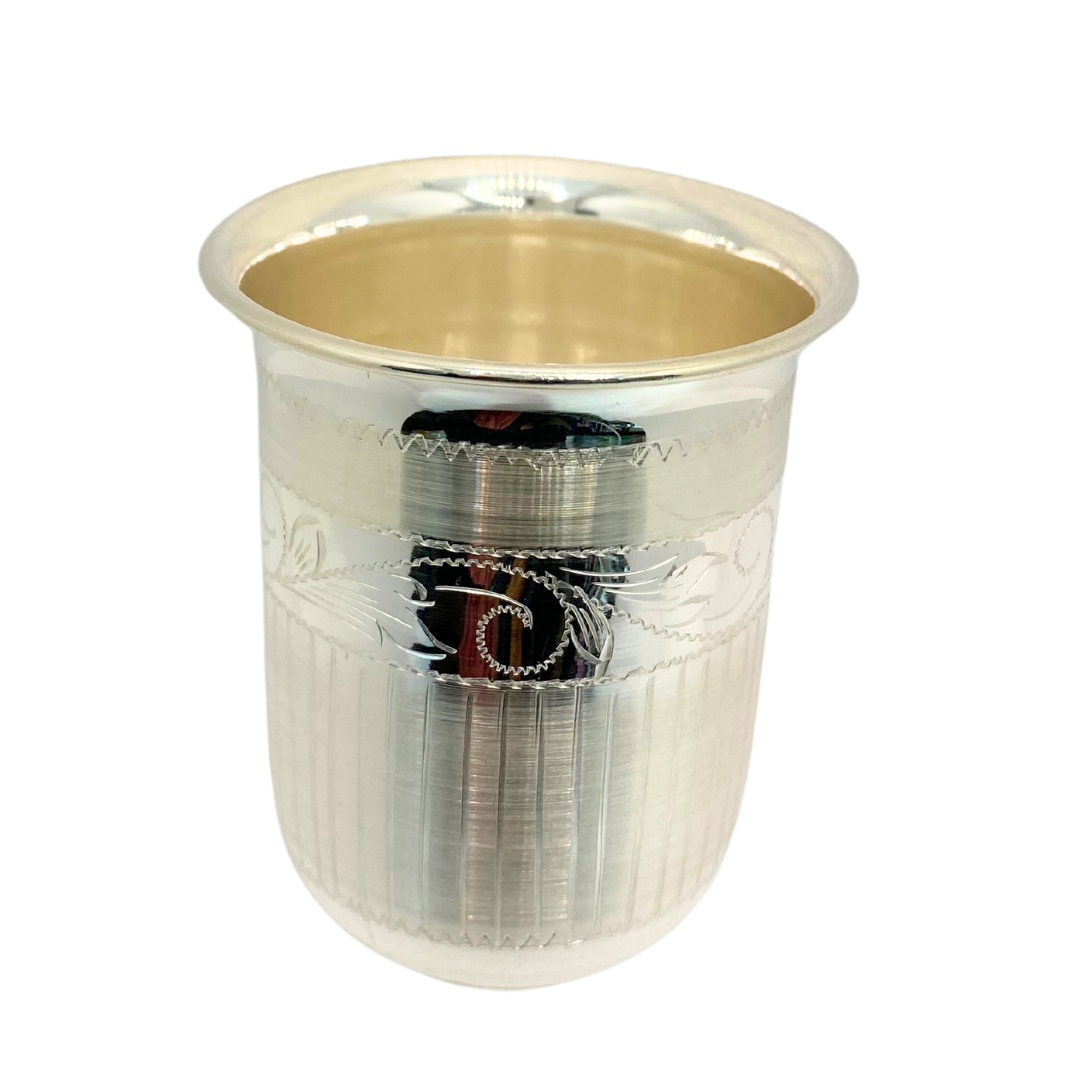 Pure Silver Glass - Designer Bayl Maharaja Silver Glass With Weights (30 - 200 gms) | Custom Orders & Bulk from Silver Factory