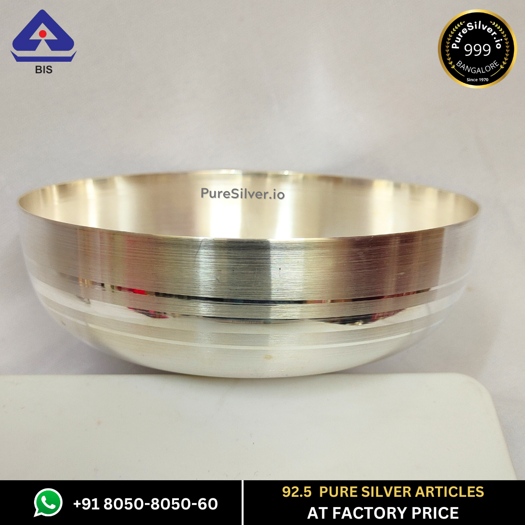 Pure Silver Vatka Emery Polished, 100 grams, BIS Hallmarked
