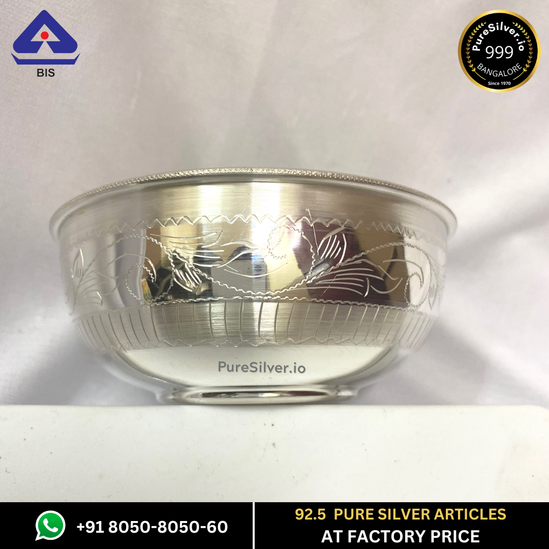 925 Sterling Silver Delhi Bowl for Baby Silver Katori, 200 grams, BIS Hallmarked