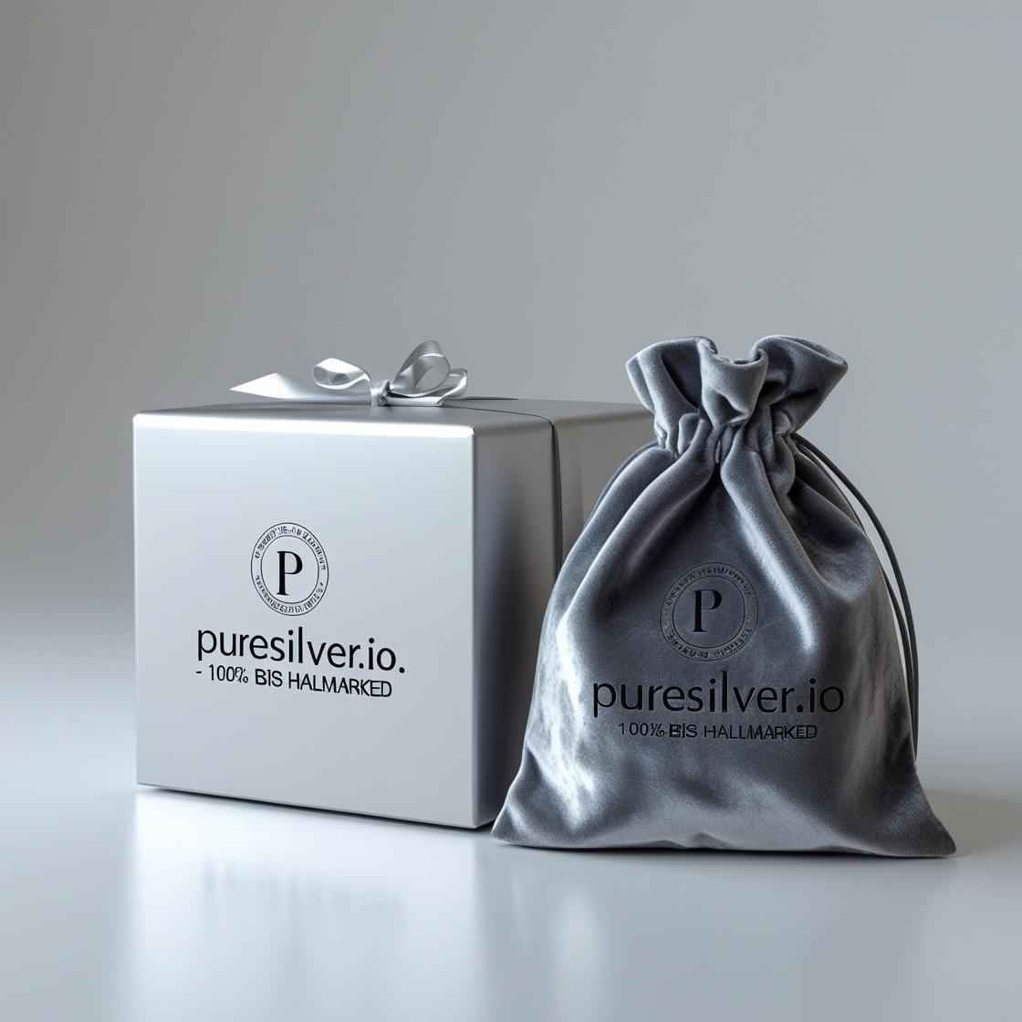 Pure Silver Glass and Plate Set for Luxury Gifting - Diamond Embossed Detailing (~120 gms)