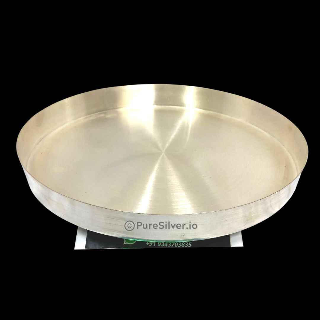 925 Sterling Silver Plate Mumbai Pattern, 900 grams, BIS Hallmarked