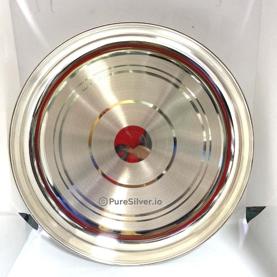 925 Sterling Silver Plate Light weight Bangalore Model, 1500 grams, BIS Hallmarked - PureSilver.io