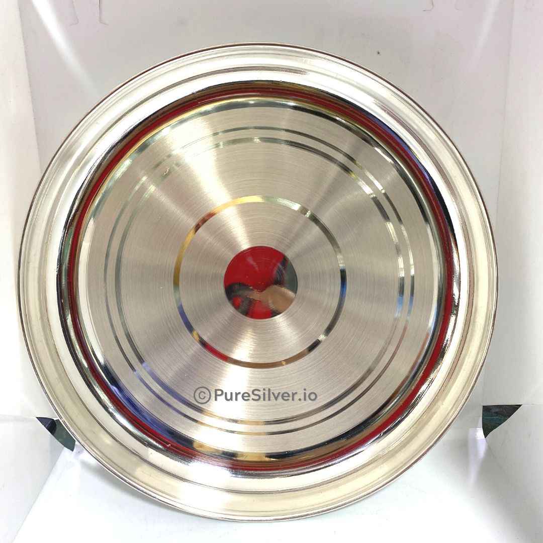 925 Sterling Silver Plate Light weight Bangalore Model, 1500 grams, BIS Hallmarked