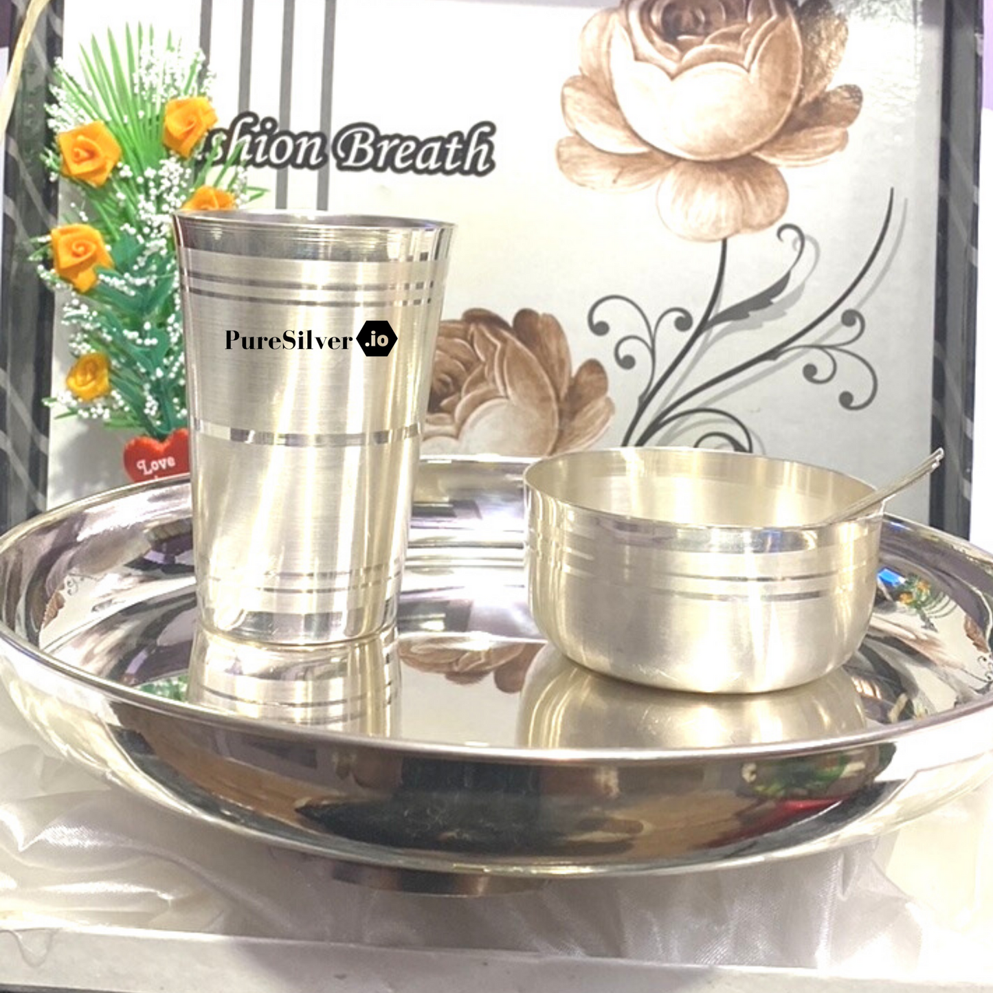 Pure Silver Dinner Set with 925 BIS Hallmark, 400 grams, BIS Hallmarked