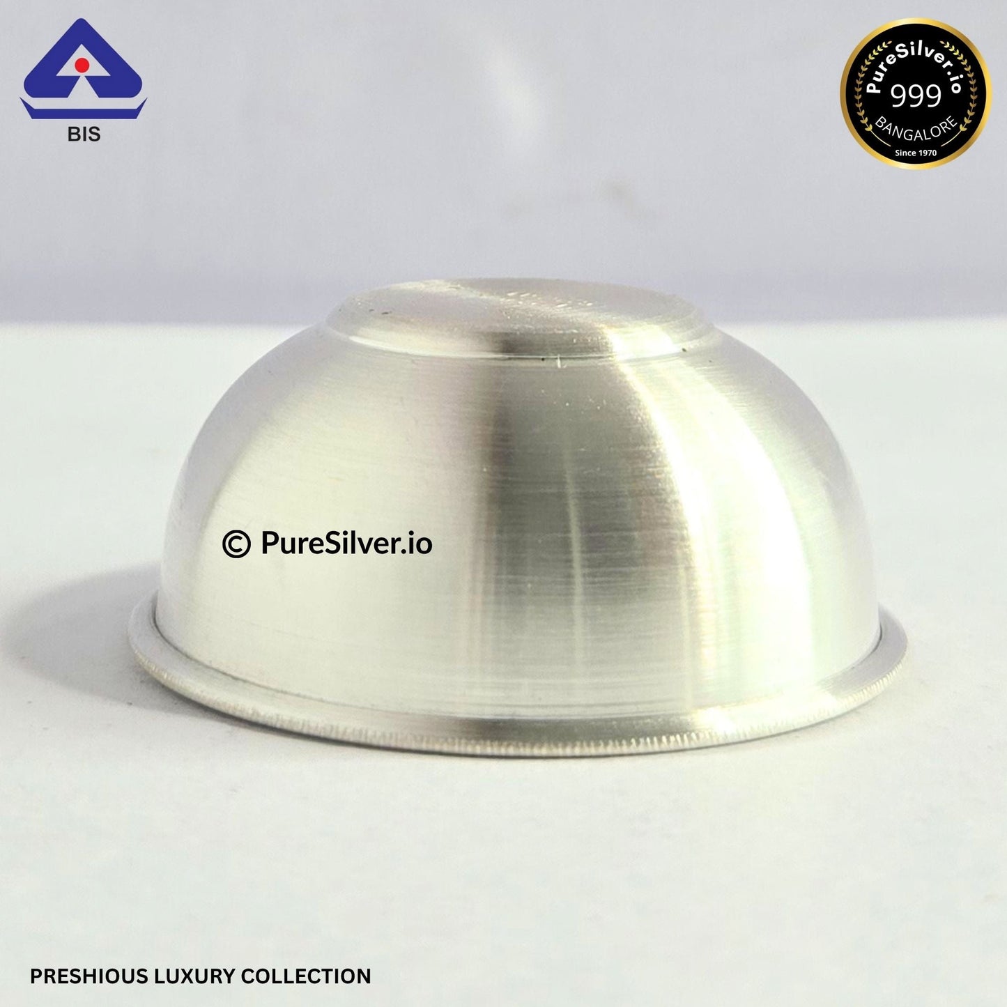 925 Silver Bowl - 2 inches (W) 1 inch (H) (~11 grams) DELHI PATTERN