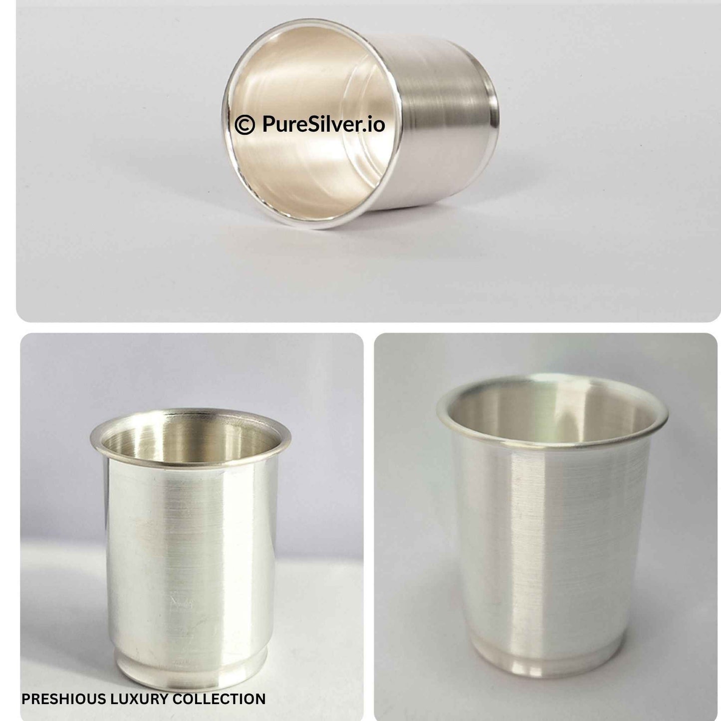 925 Silver Glass - 225 ml, 3 inches (~60 grams) RASNA PATTERN