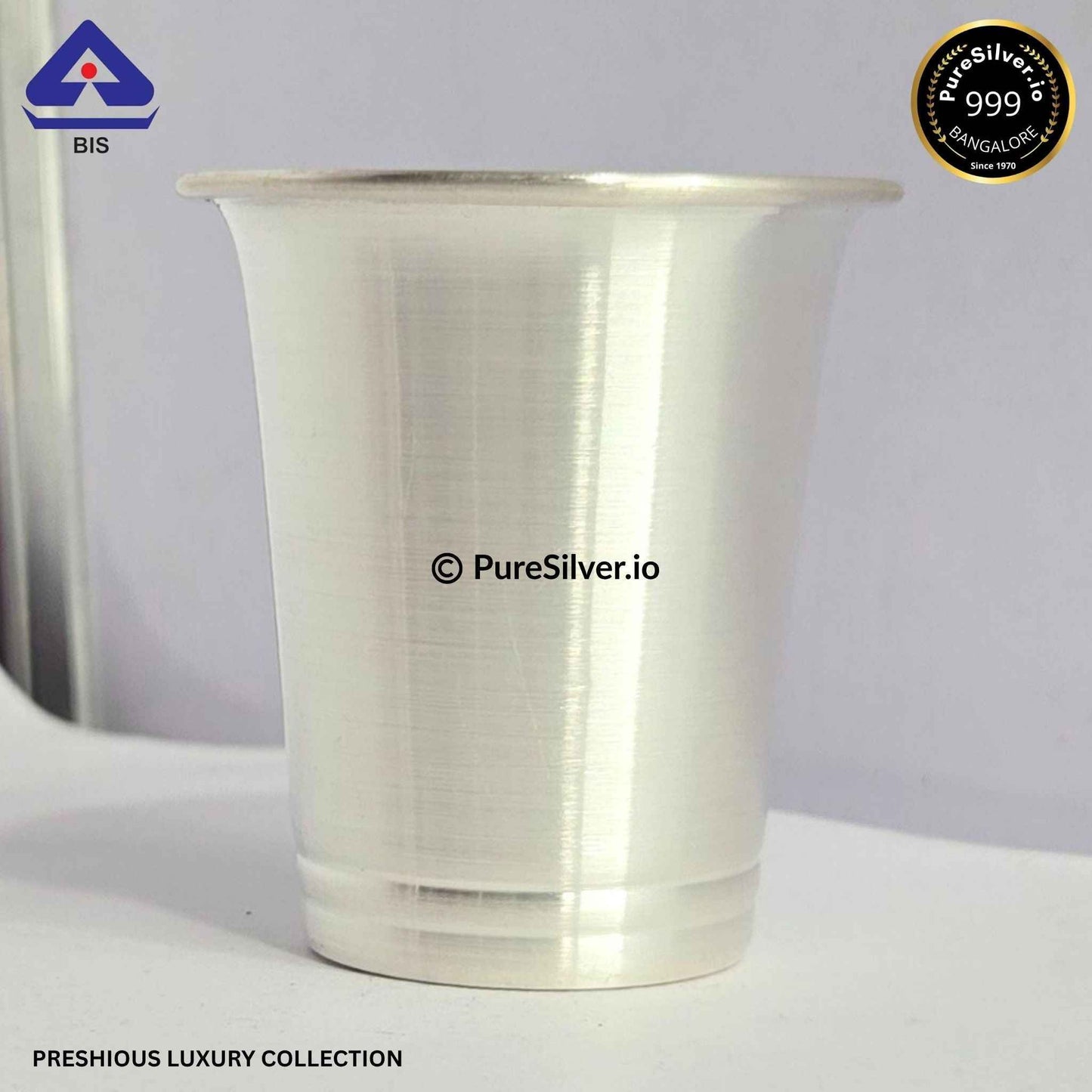 925 Silver Glass - 100 ml, 2.75 inches (~32 grams) WHISKEY PATTERN