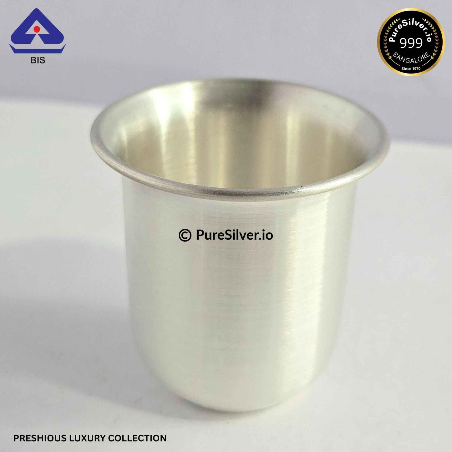 925 Silver Glass - 400 ml, 4.25 inches (~104 grams) MAHARAJA PATTERN