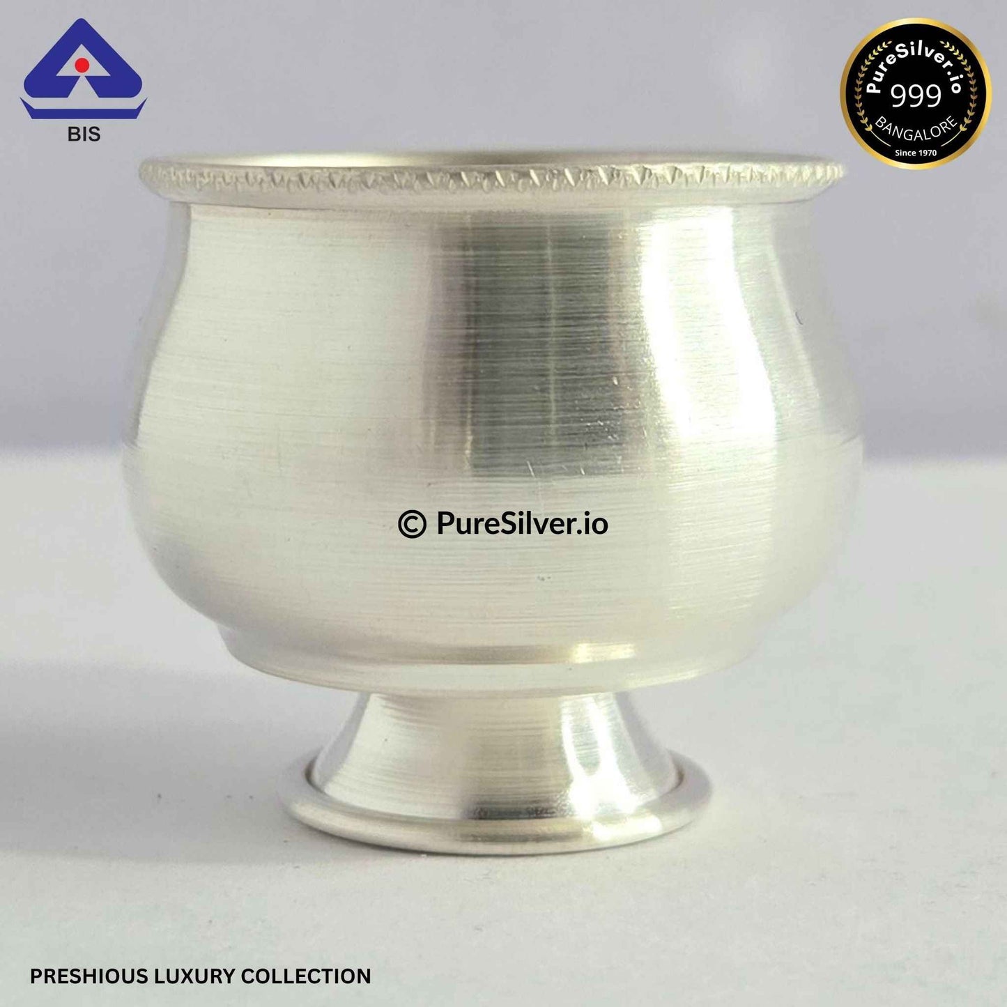 PRESHIOUS 925 Silver Bowl, 1.75 inches to 2.5 inches, BIS Hallmarked