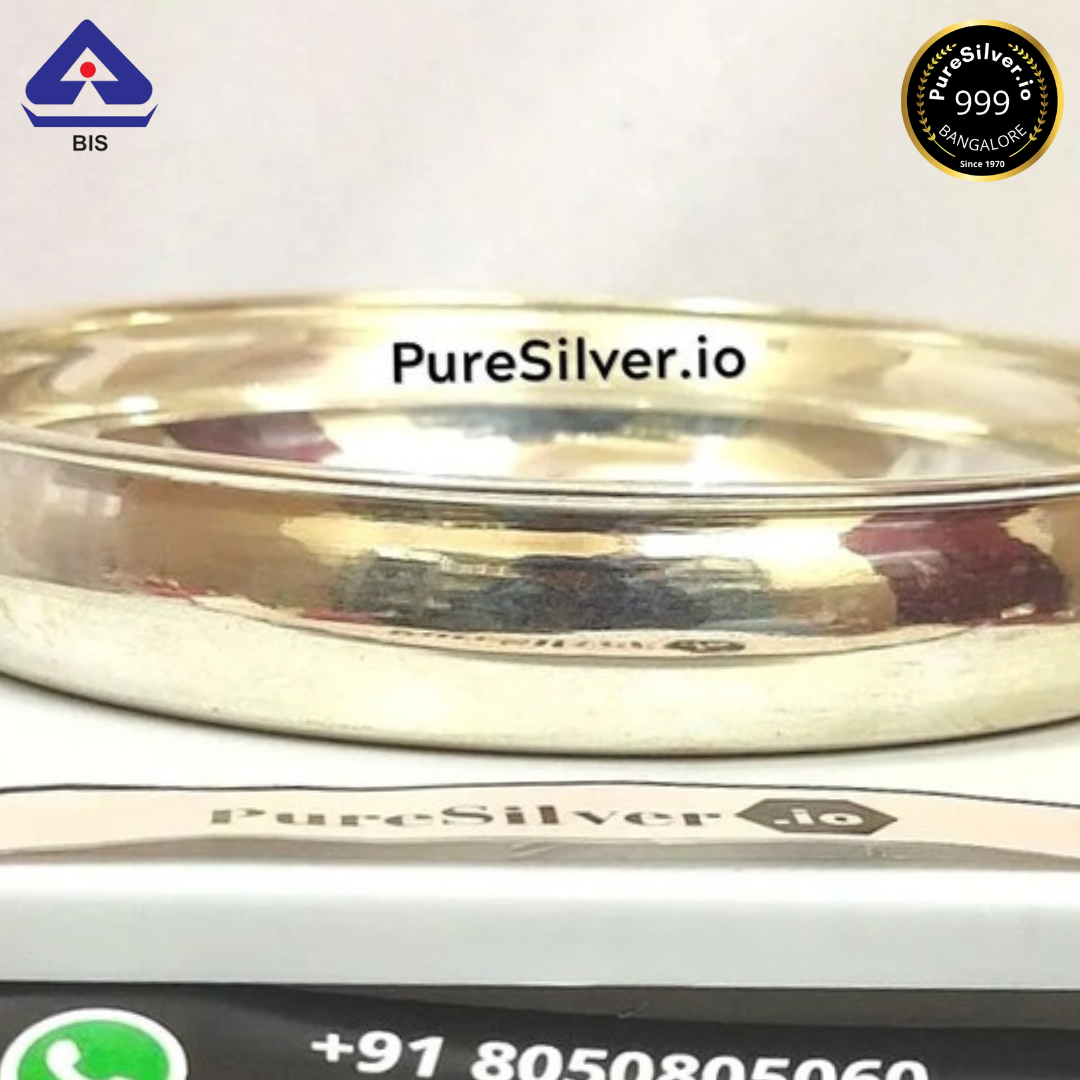 925 Silver Plate - 12.25 inches (~880 grams) MATKA PATTERN