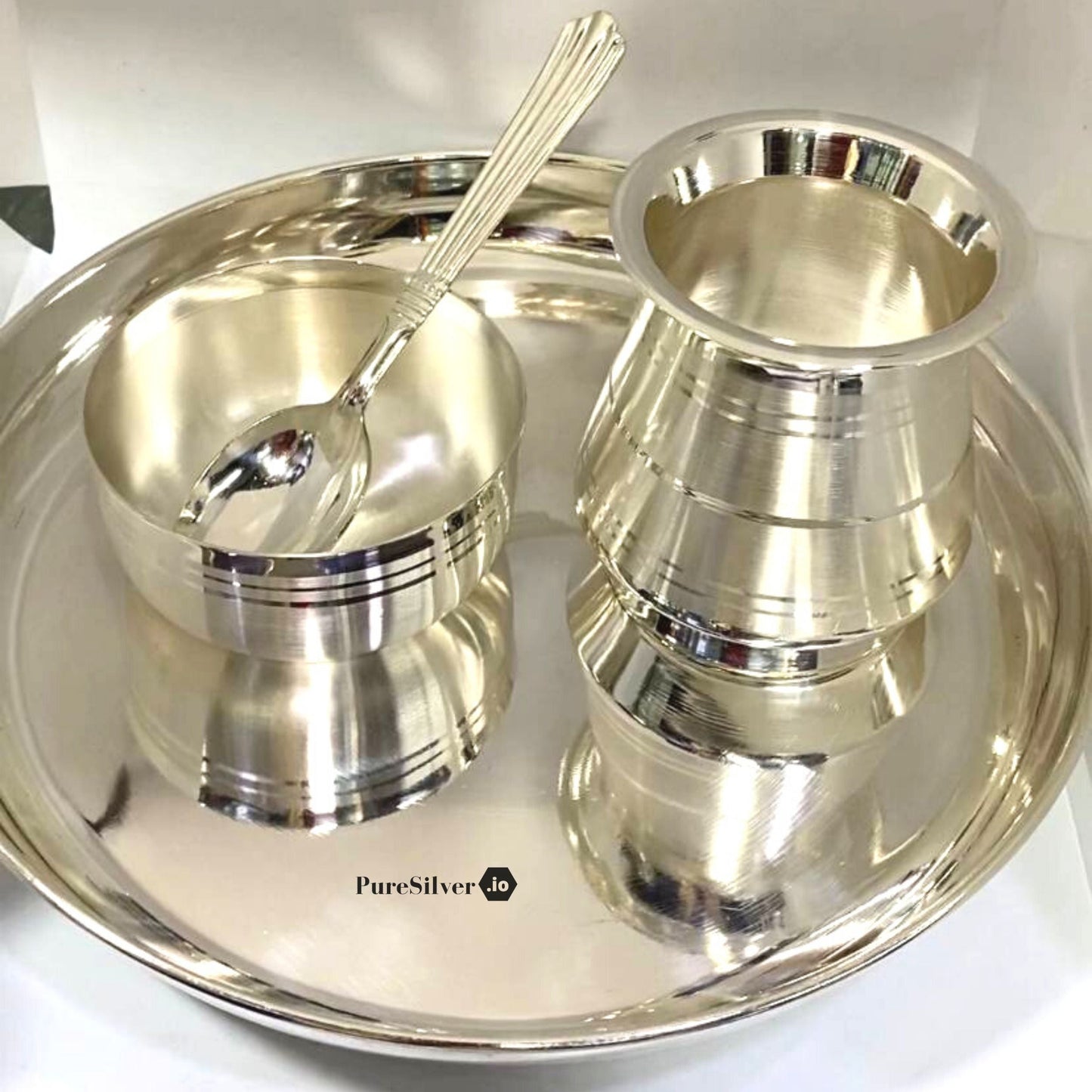 451 grams Custom Silver Dinner Set For Baby & Kids - Emery Design | Custom Silver Article Design64 - | Custom Orders & Bulk from Silver Factory