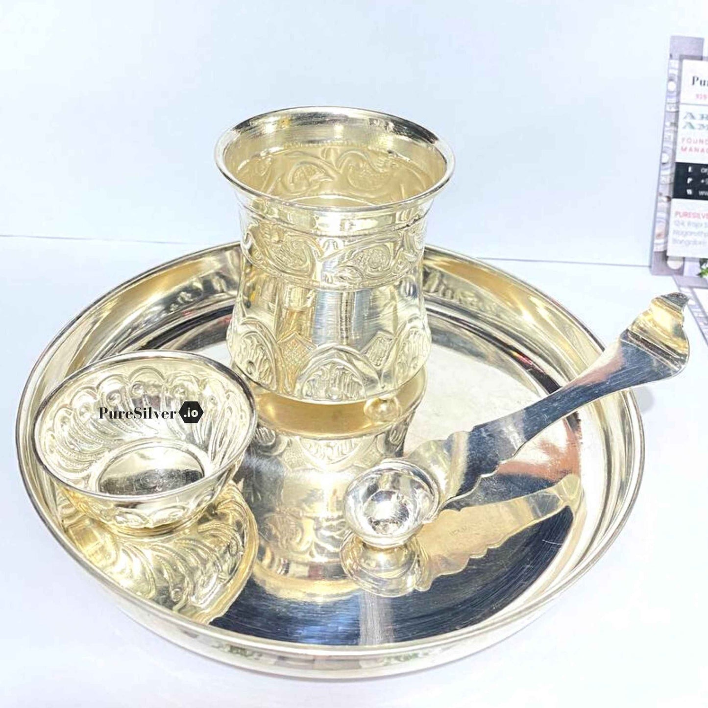 Silver Dinner Set For Baby Custom Silver Article Design66, 360 grams, BIS Hallmarked