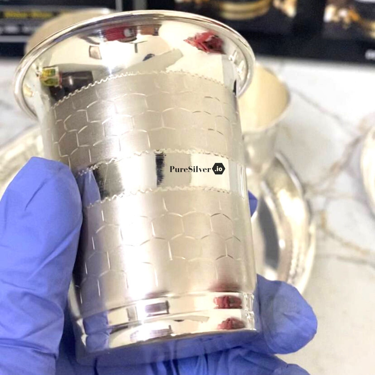 173 grams Honeycomb Silver Glass | Custom Silver Article Design70 - | Custom Orders & Bulk from Silver Factory