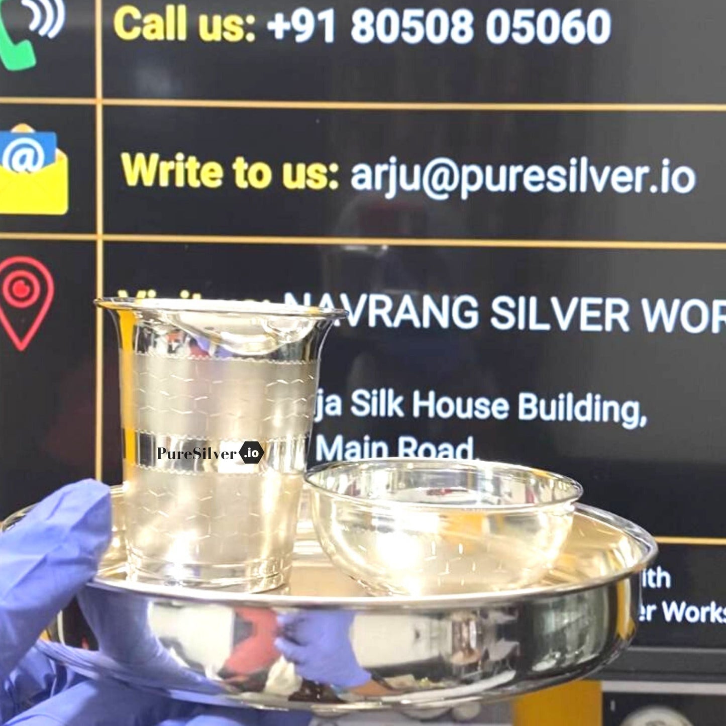 220 grams Custom Silver Dinner Set For Baby | Custom Silver Article Design72 - | Custom Orders & Bulk from Silver Factory