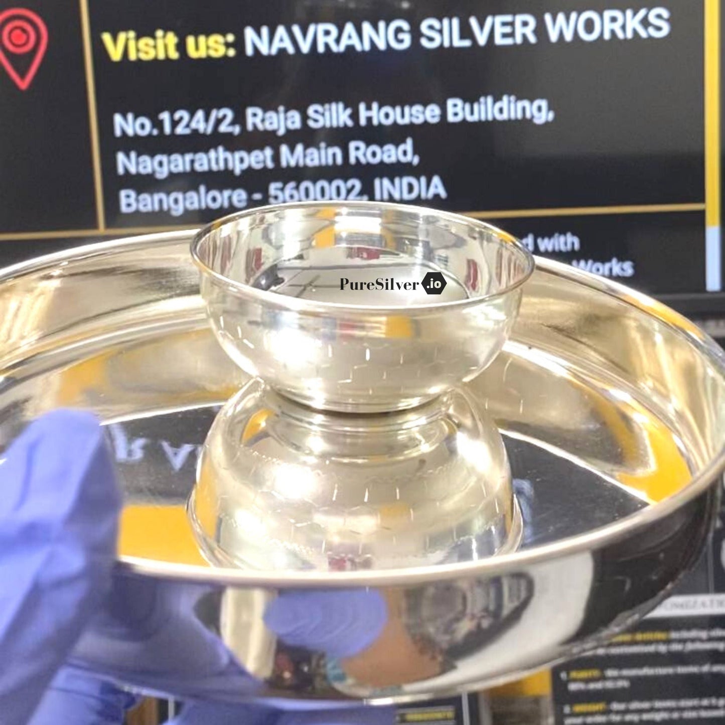 170 grams Silver Bowl for Baby | Silver KatoriAnd Plate For Baby | Custom Silver Article Design73 - | Custom Orders & Bulk from Silver Factory