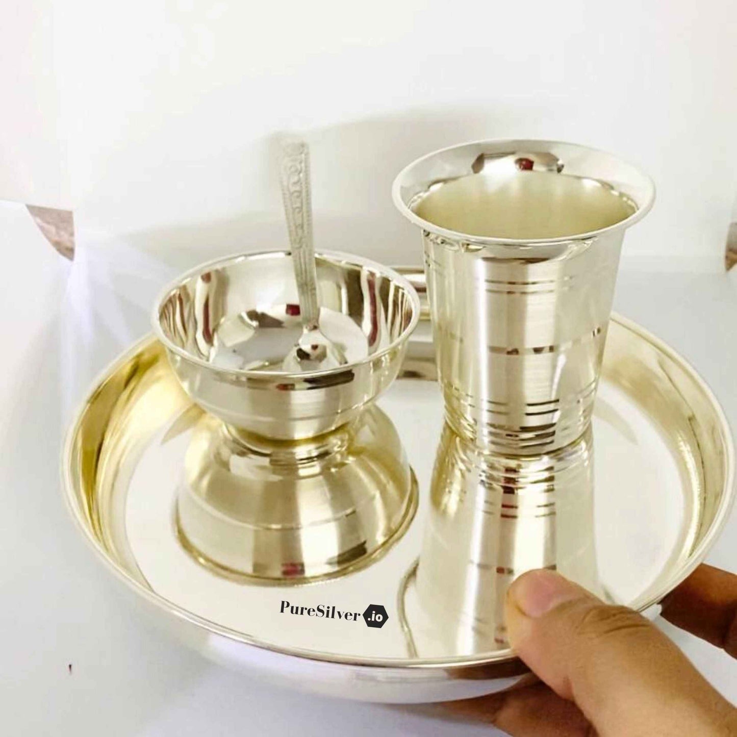 Custom Silver Dinner Set For Baby Custom Silver Article Design77, 300 grams, BIS Hallmarked