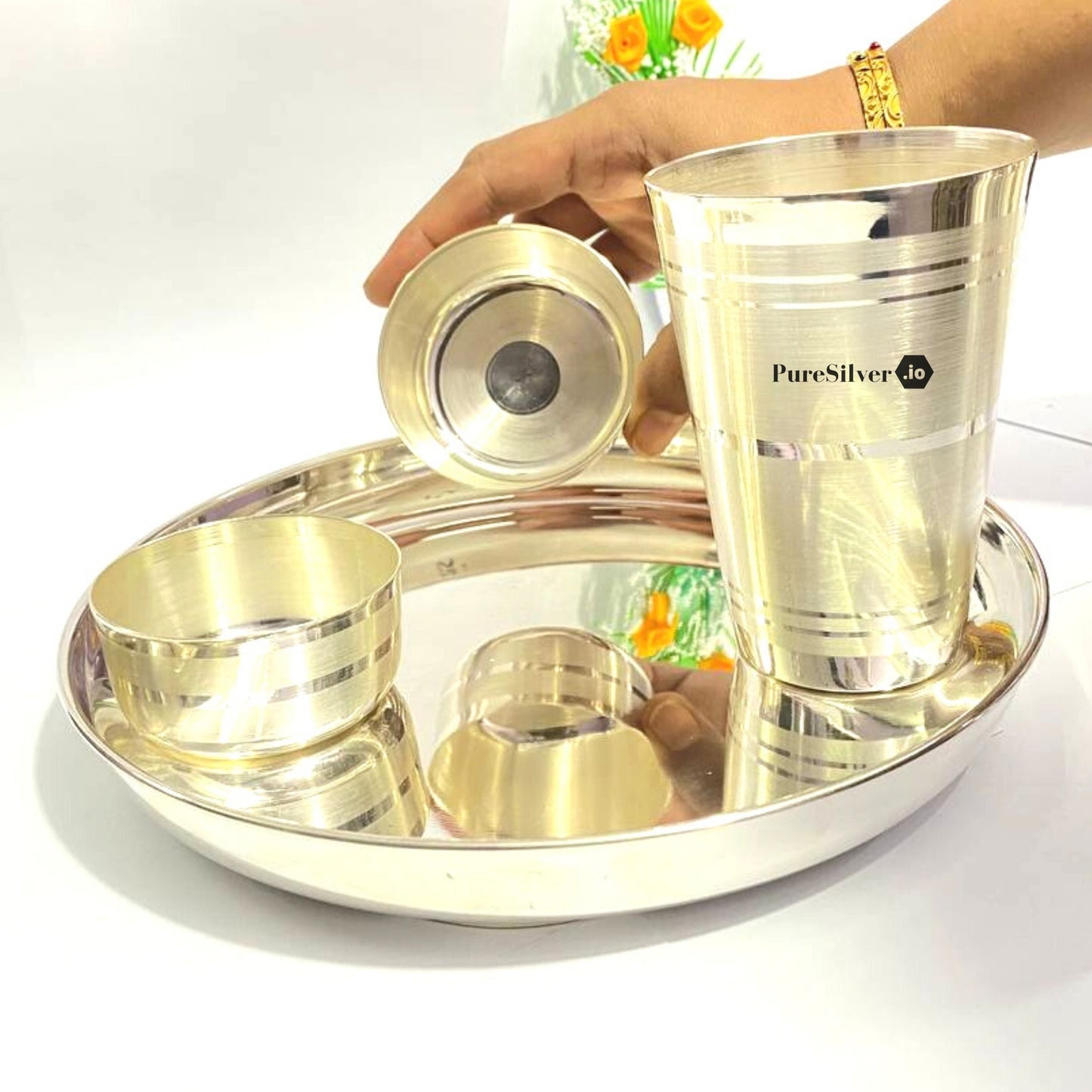 506 grams Custom Silver Dinner Set For Baby & Kids | Custom Silver Article Design84 - | Custom Orders & Bulk from Silver Factory