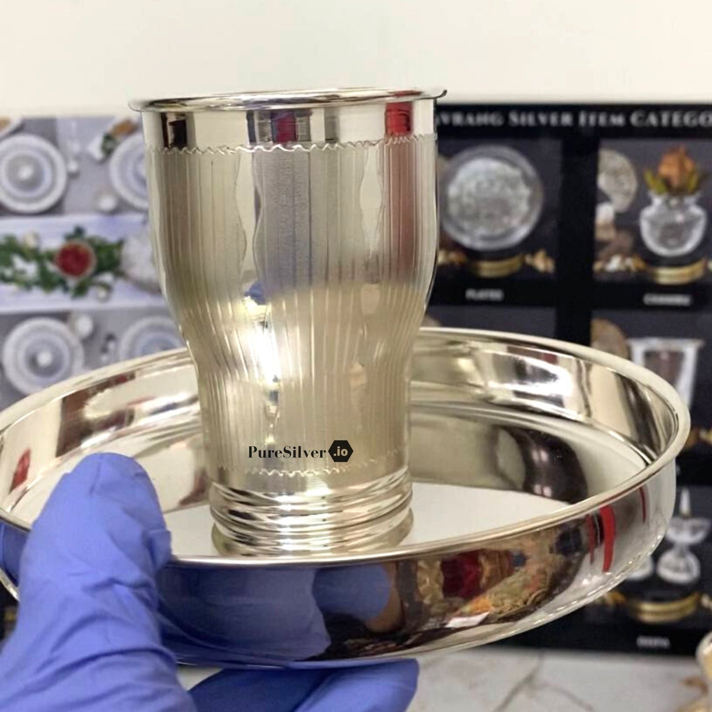 223 grams Silver Glass Set | Custom Silver Article Design4 - | Custom Orders & Bulk from Silver Factory