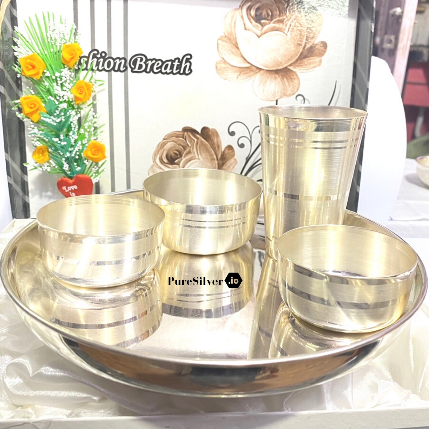 Custom Silver Dinner Set For 6 Custom Silver Article Design99, 590 grams, BIS Hallmarked