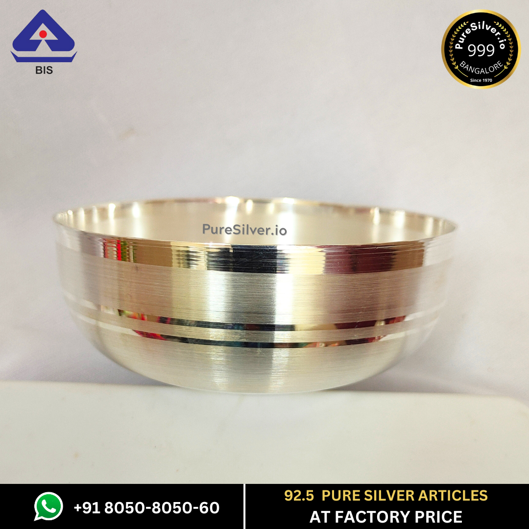 Silver Bowl - Vatka Pattern (heavy) - WHOLESALE