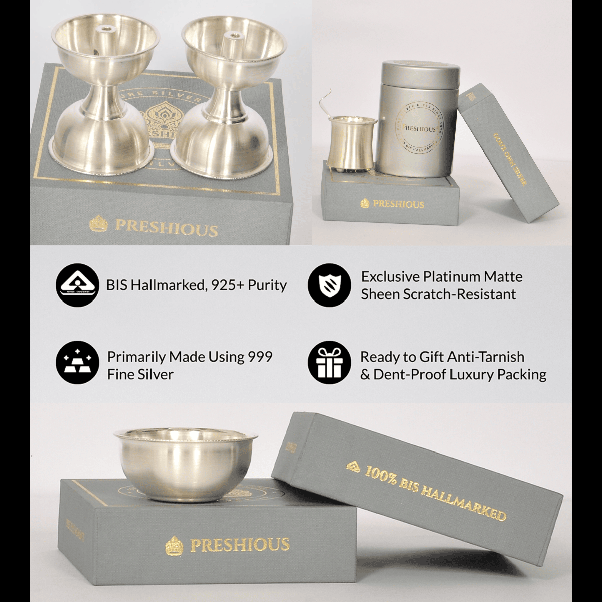 Pure Silver gift items for marriage below 2000