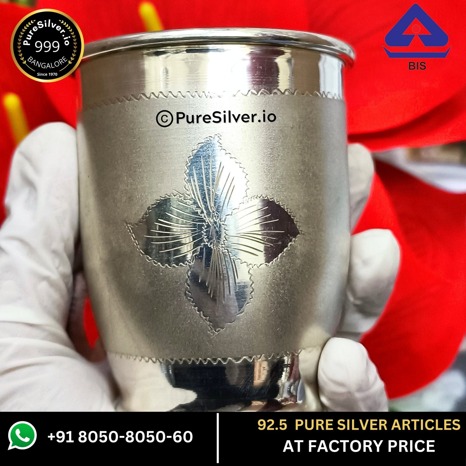 Buy Pure Silver Glass Online in India