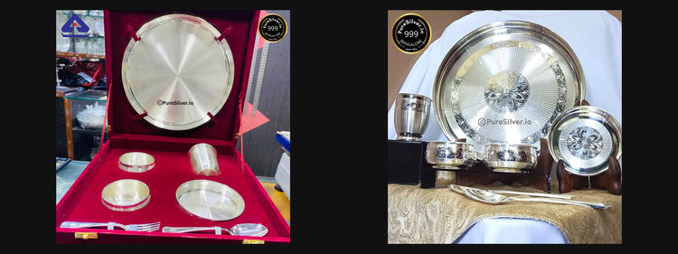 Two PureSilver dinner sets shown in collection order.