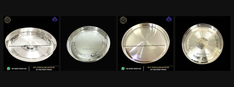 Four PureSilver plate designs shown in collection order.