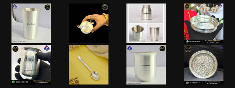 8 PureSilver collection product photographs, shown in collection order.