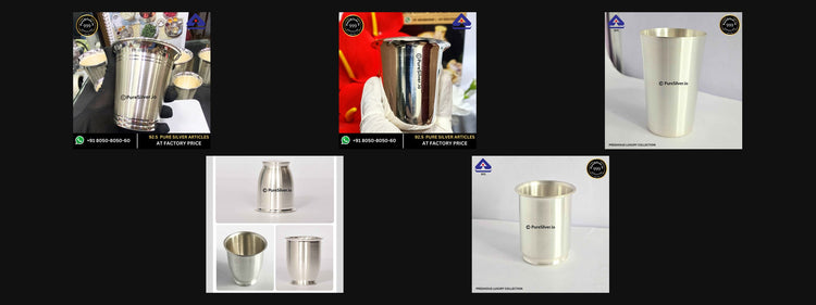 Five PureSilver glass designs for men shown in collection order.