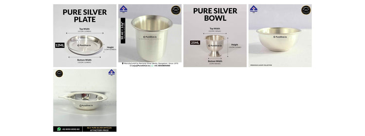 Five original silver return gift photographs in collection order, four columns and two rows