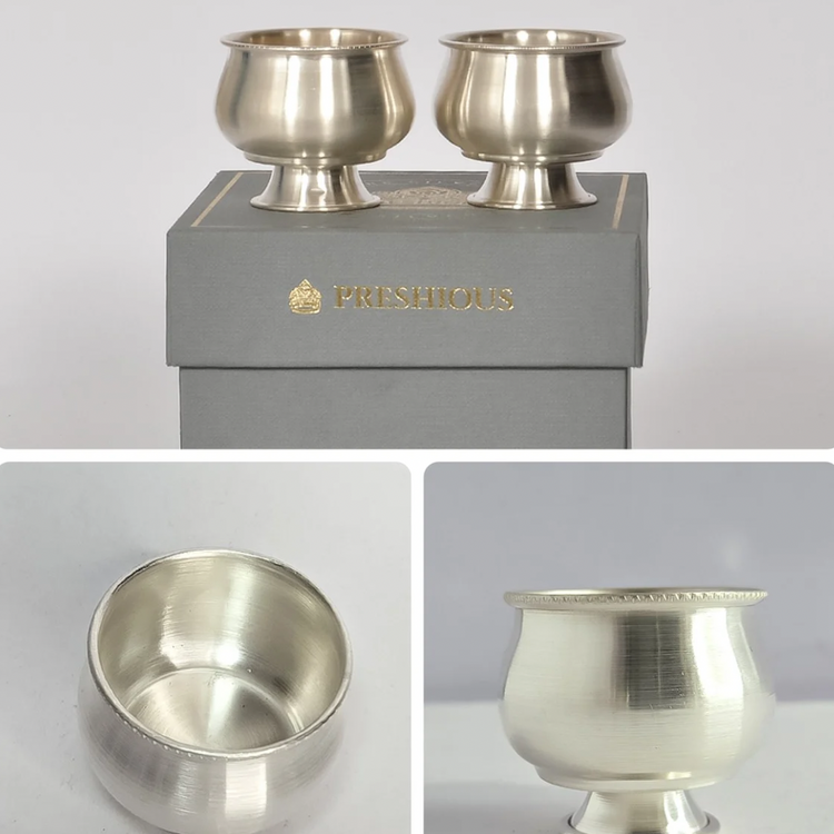 Pure Silver Kumkum Cups & Bowls
