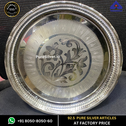 Resell: Pure Silver Plate - Arivana Silver Plate for Pooja (2.75 to 12 inches / 15 gms to 725 gms)