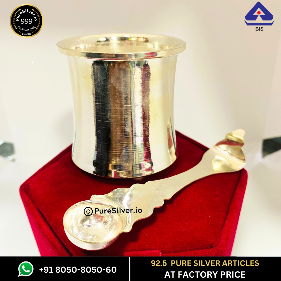 Resell: Pure Silver Uddarni - Silver Spoon for Pooja (6 to 50 grams, 3 to 6 inches)