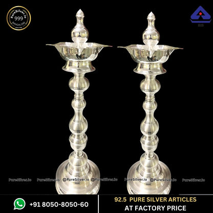 2 Kgs Pure Silver Pooja Thali Set with 925 BIS Hallmark