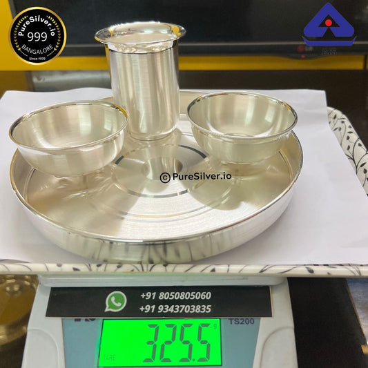 Pure Silver Dinner Set with 925 BIS Hallmark -  | Custom Orders & Bulk from Silver Factory