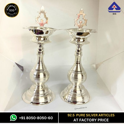 Long Silver Lamps for Pooja Models (10+ Designs)