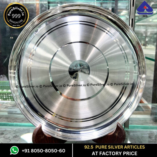 925 Sterling  Silver Plate - Light weight Bangalore Model  - 700 grams -