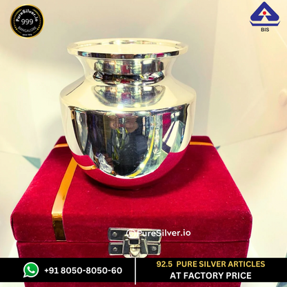 Resell: Pure Silver Kalash - Silver Chambu With Weights (30 - 500 gms)