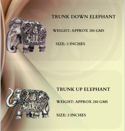 925 Luxury Silver Elephant - Trunk Up