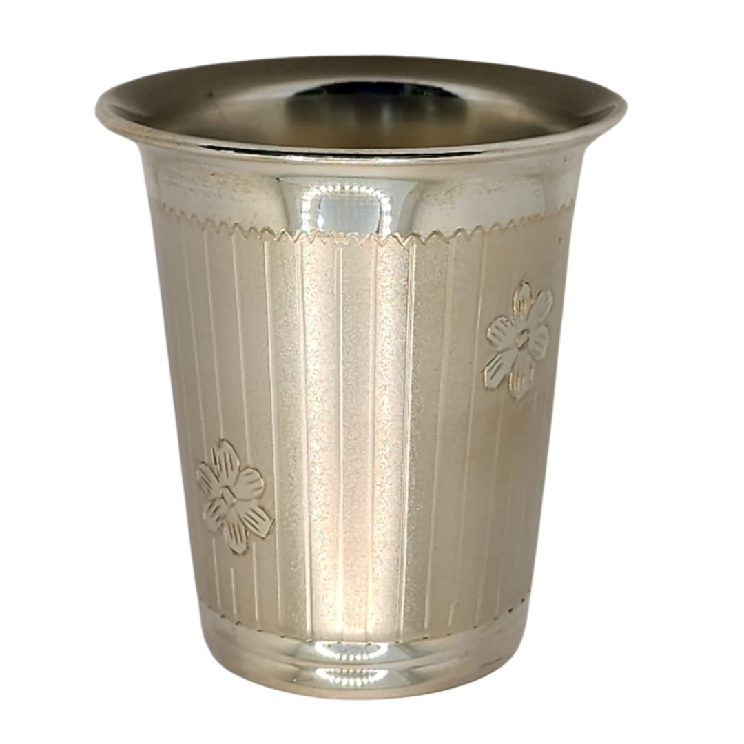 Pure Silver Glass - Designer V Silver Glass With Weights (30 - 100 gms) | Custom Orders & Bulk from Silver Factory