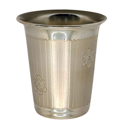 Pure Silver Glass - Designer V Silver Glass With Weights (30 - 100 gms) | Custom Orders & Bulk from Silver Factory